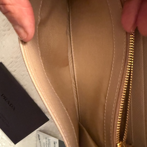 Lightly used. Light pink Saffiano wallet. Authentic. Beautiful. - Picture 9 of 15